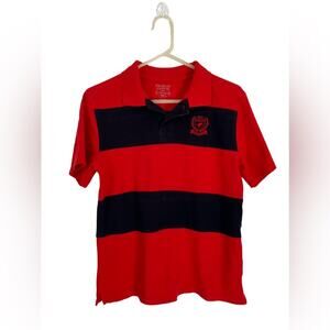 Wrangler 47  Boy 14-16 Red and Blue Striped Polo Shirt